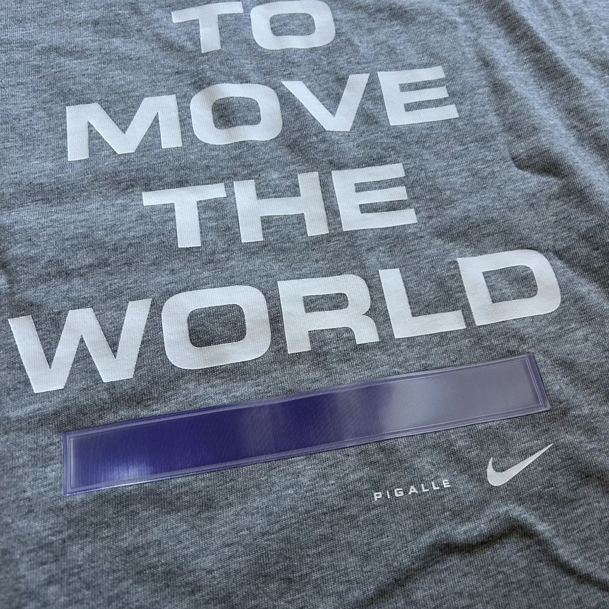 Nike × Pigalle 2019 THE POWER OF SPORT TO MOVE THE WORLD TEE HEATHER SAiL Size US M / EU 48-50 / 2 - 2 Thumbnail