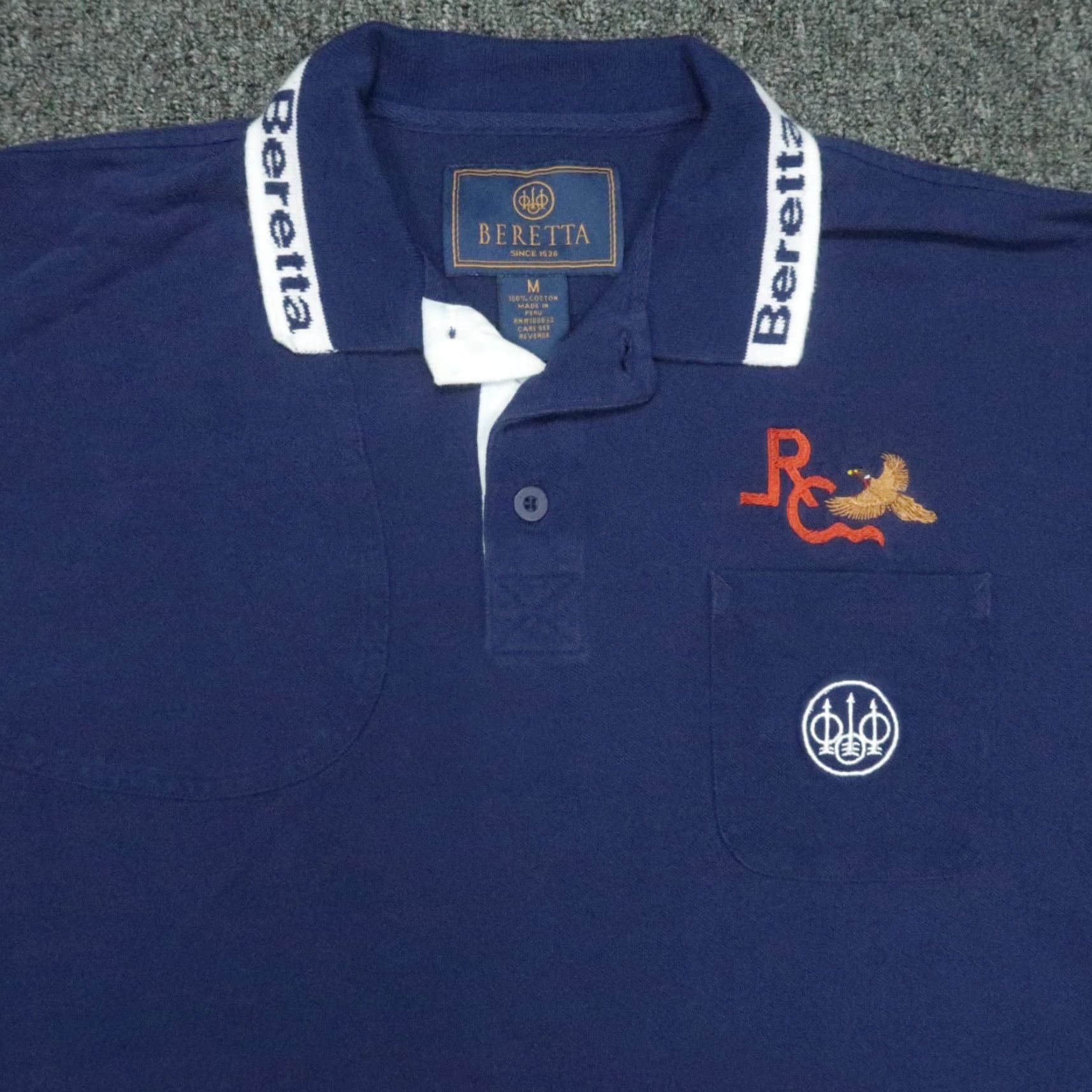 Vintage Beretta Shirt Mens Medium Blue Polo Lightweight Short Sleeve Shirt Beretta Polo Mens Medium Blue Lightweight Breathable Size US M / EU 48-50 / 2 - 2 Thumbnail