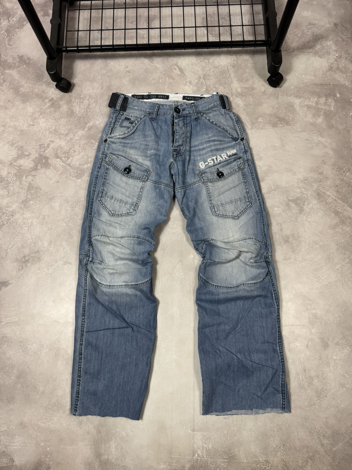 G-Star Vintage G-Star Raw Distressed Buckleback Elwood Pants Size US 32 / EU 48 - 1 Thumbnail