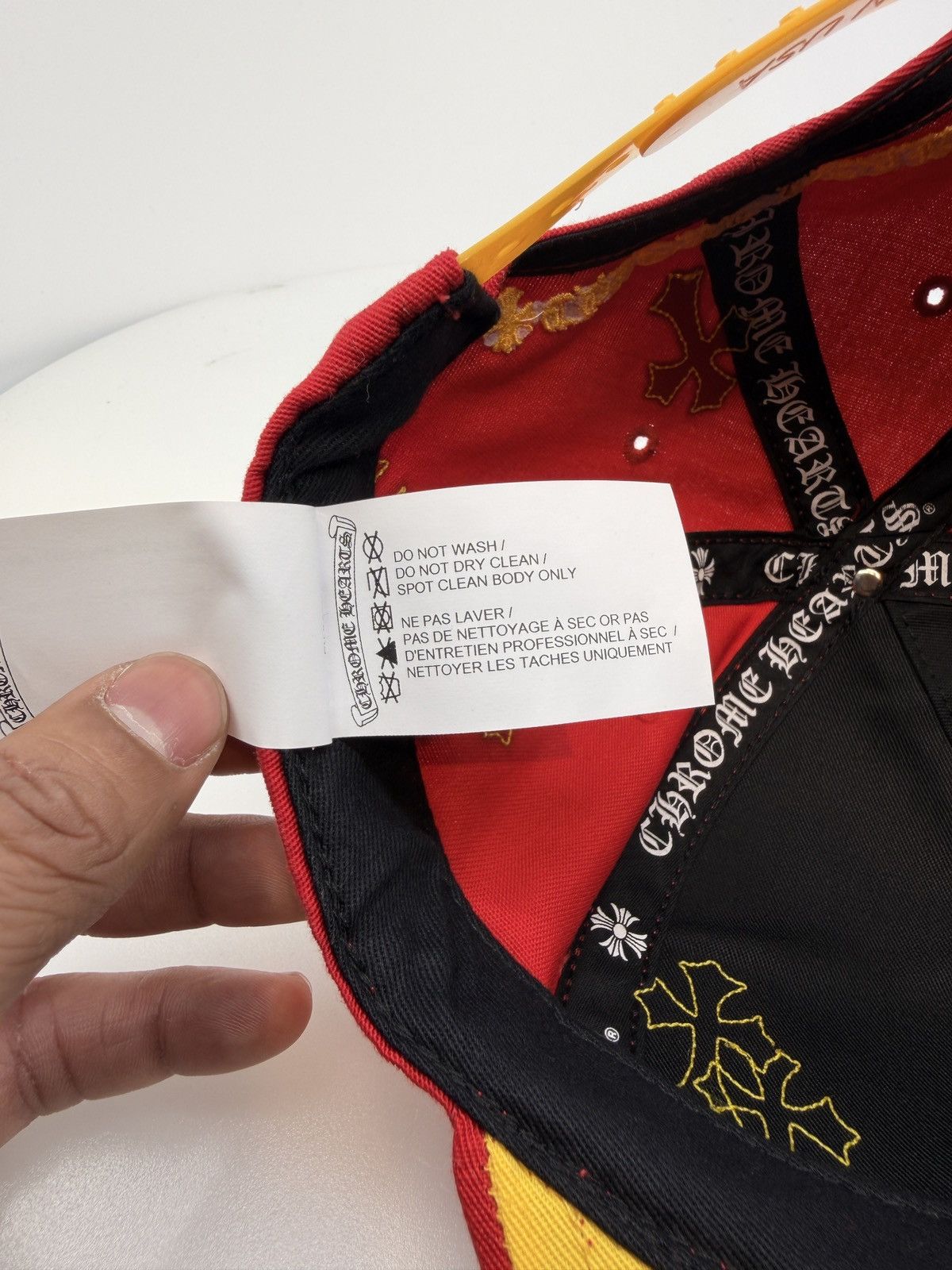 Chrome Hearts Chrome Hearts Cross Patch Hat Red Yellow Size ONE SIZE - 8 Thumbnail