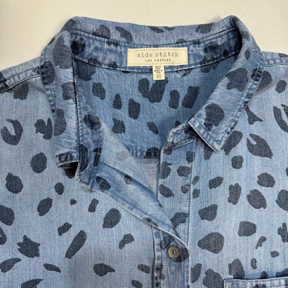 Other New SIDE STITCH Button Front Animal Print Denim Shirt Size Size XS / US 0-2 / IT 36-38 - 9 Thumbnail