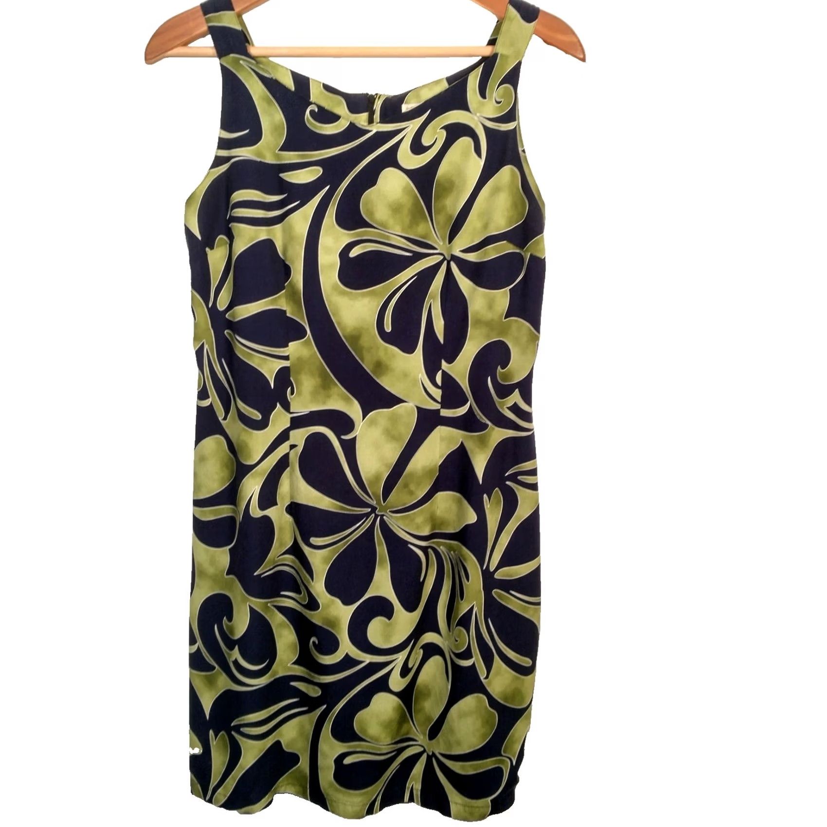 Vintage VINTAGE Sandwich Isle Hawaiian Dress Beach Island Floral Green M Short Sleeveless Rayon Woman Size M / US 6-8 / IT 42-44 - 2 Thumbnail