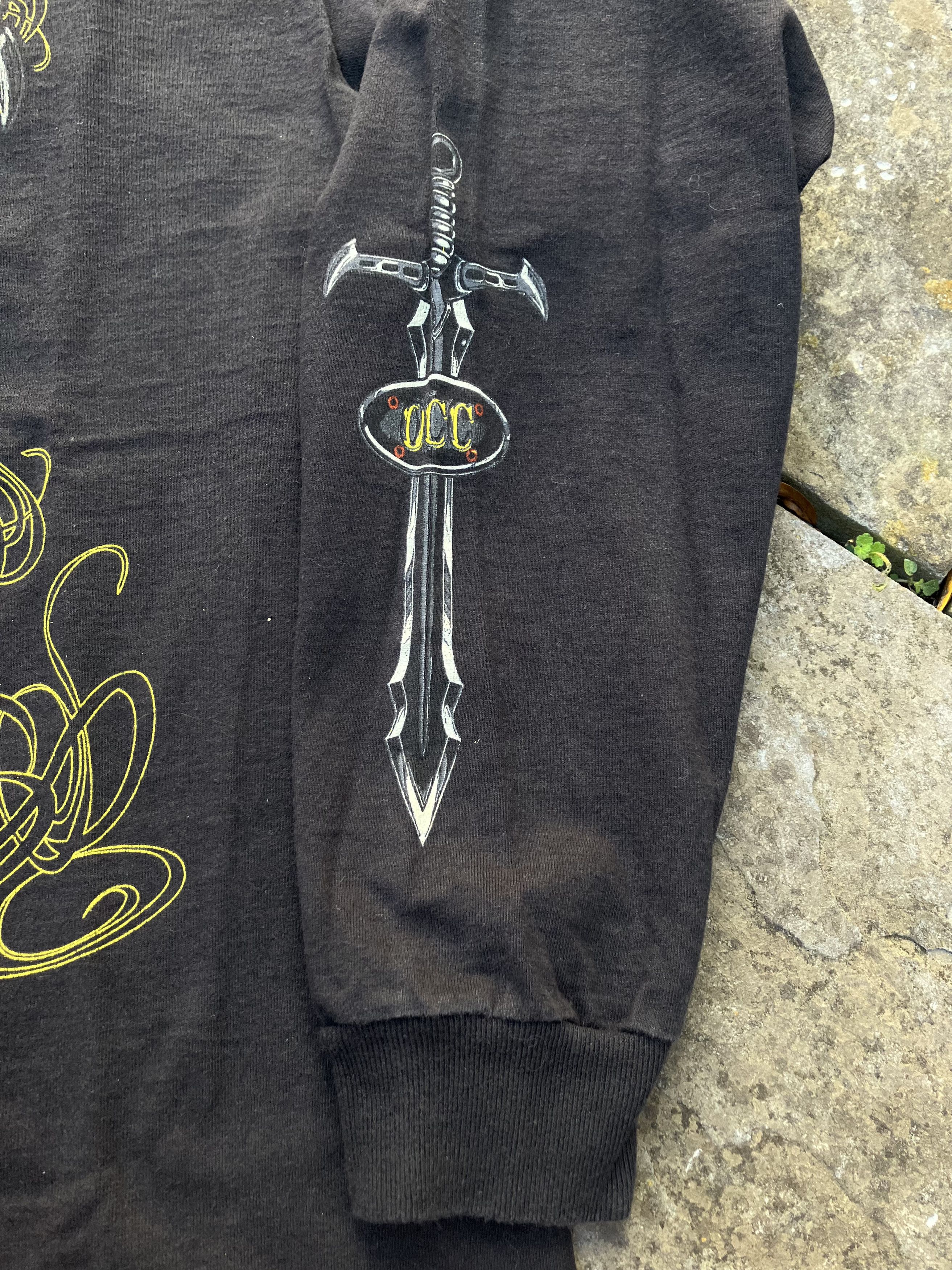 Affliction Vtg Y2K Orange County Choppers Gothic Sword Faded TShirt Size US M / EU 48-50 / 2 - 5 Thumbnail