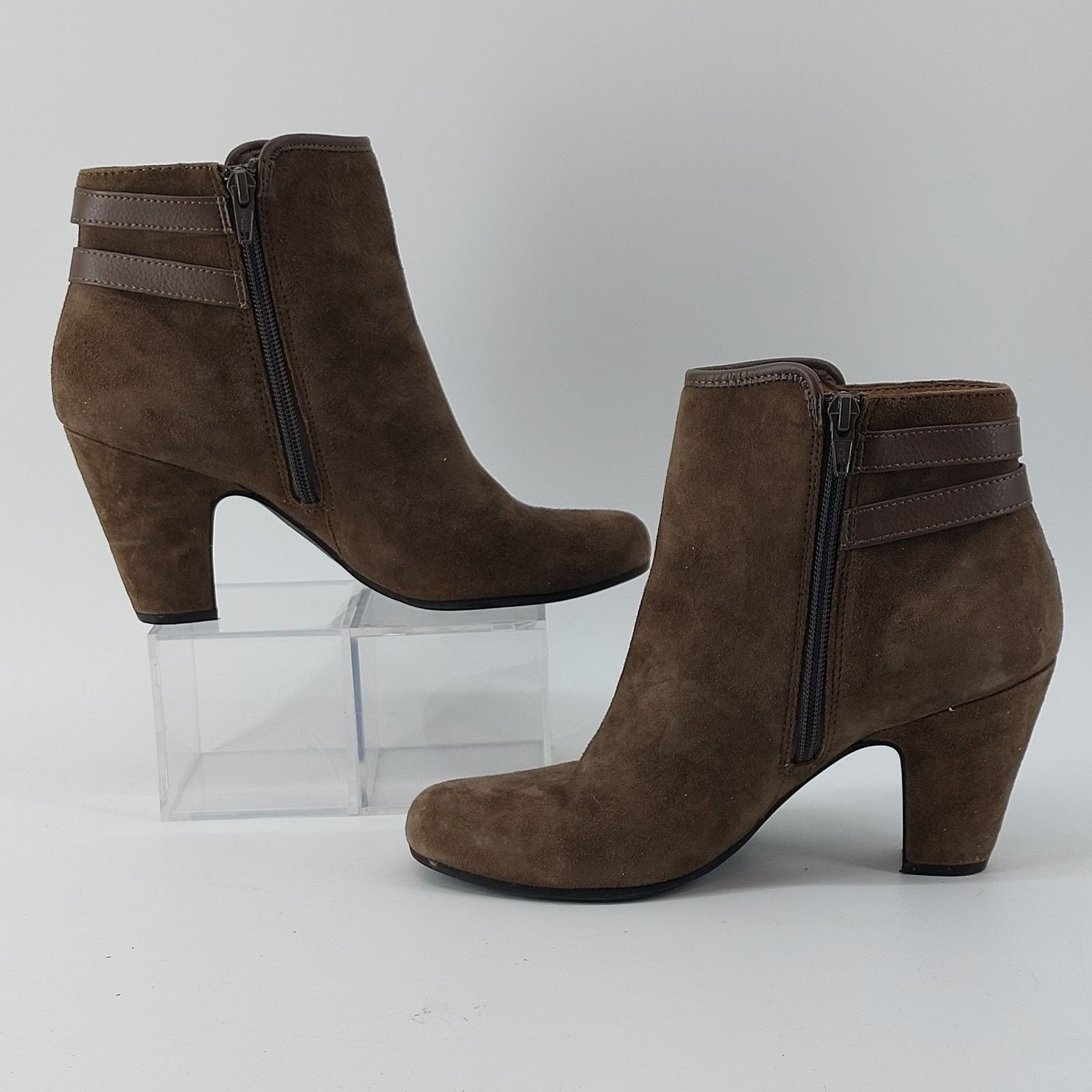 Other Sofft Womens Booties Suede Ankle Brown Heel Zipper 8.5M Size US 8.5 / EU 41-42 - 7 Thumbnail