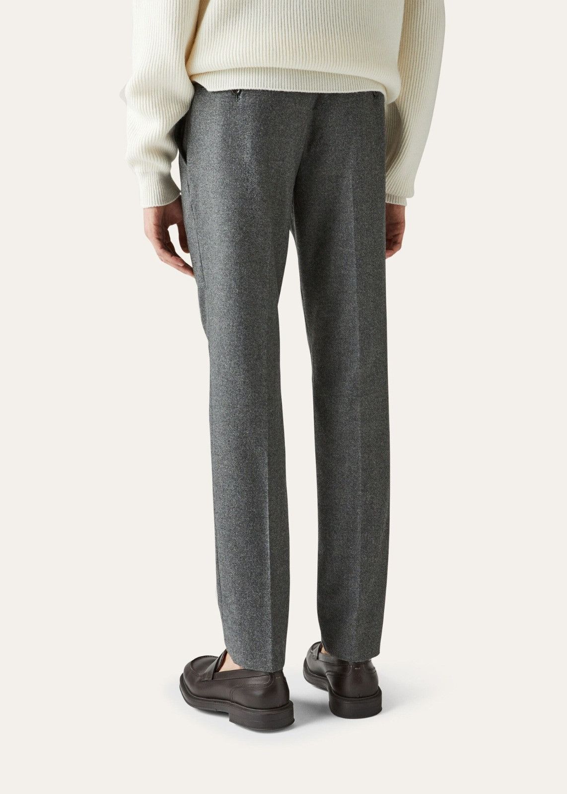 Loro Piana o1srvl11e1224 Pantaflat Wool Trouser in Grey Size US 40 / EU 56 - 4 Thumbnail