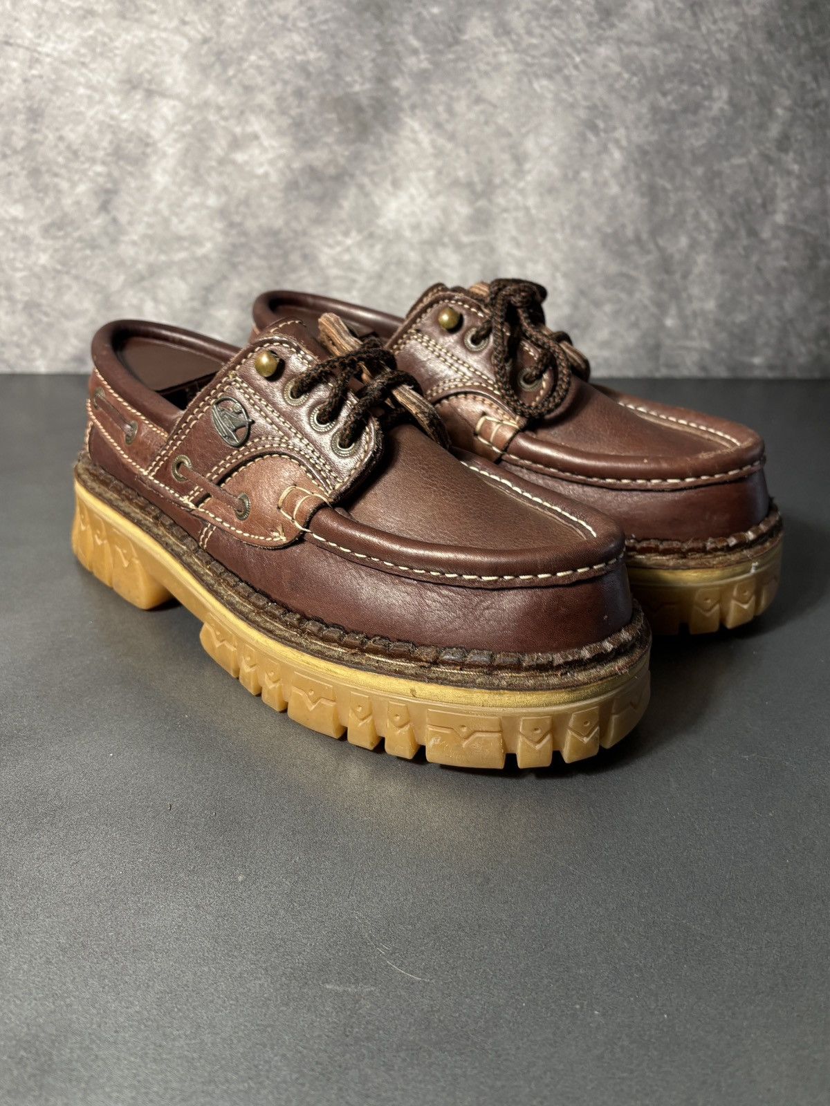 Vintage Y2K Vintage Lug Sole Moc Toe Boat Shoe Chunky Loafer Raver Size US 9.5 / EU 42-43 - 3 Thumbnail