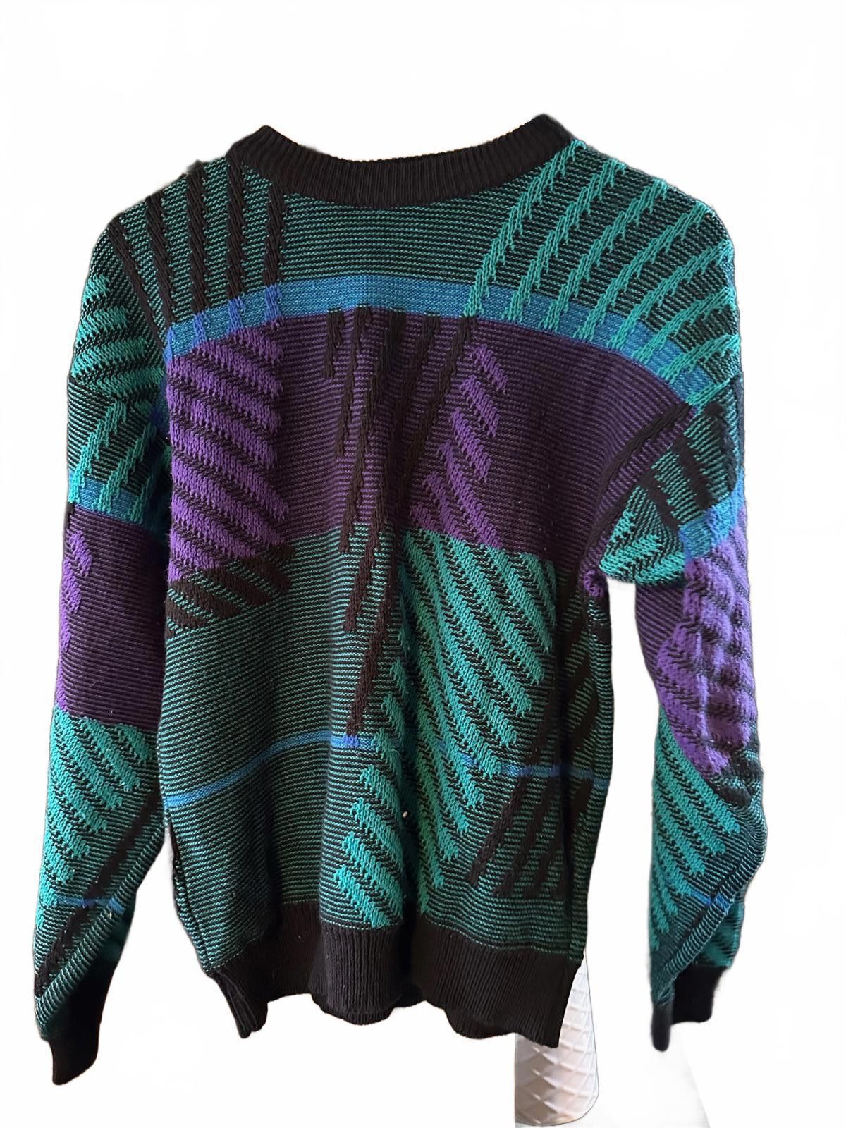 Anchor Blue 90s 3D Knit Sweater Korea M