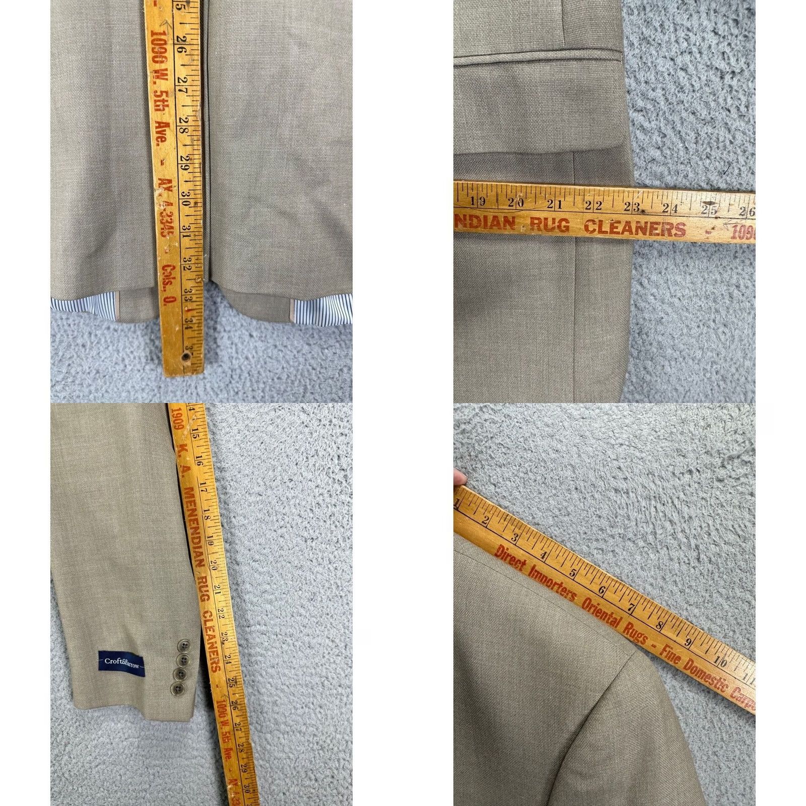 Croft & Barrow VINTAGE? No. Croft Barrow Blazer Mens 42L Tan 2 Button Tuxedo Jacket Classic Long Notch Lapel Business Formal Wedding Garment Shirt? Size 42R - 8 Thumbnail