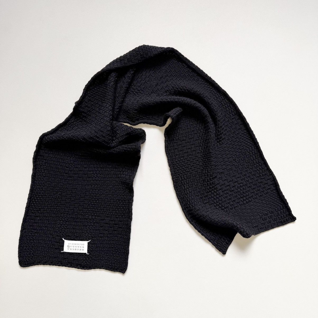 Maison Margiela Late 2000s Textured Checkerboard Wool Scarf Size ONE SIZE - 11 Thumbnail