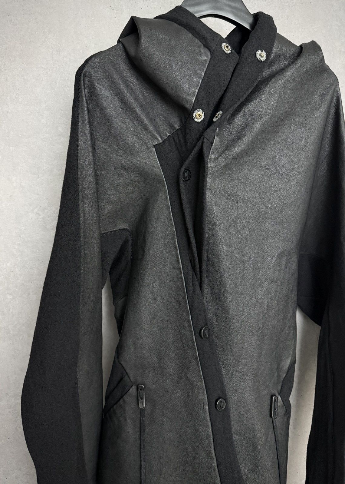 Boris Bidjan Saberi BBS asymmetric hooded jacket Size US L / EU 52-54 / 3 - 4 Thumbnail