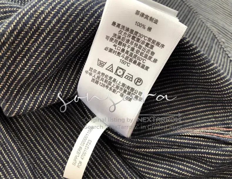 RRL Ralph Lauren RRL Ralph Lauren Striped blue-dyed work shirt Size US S / EU 44-46 / 1 - 8 Thumbnail