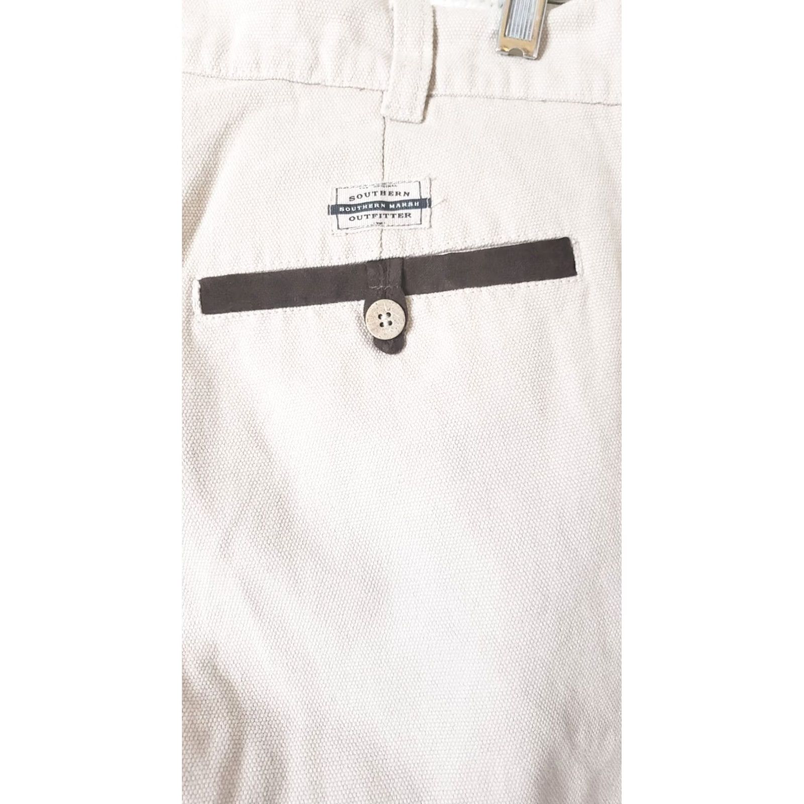 Vintage Southern Marsh Mens Ranch Canvas Pants 34x30 Beige Casual Workwear Size US 34 / EU 50 - 6 Thumbnail
