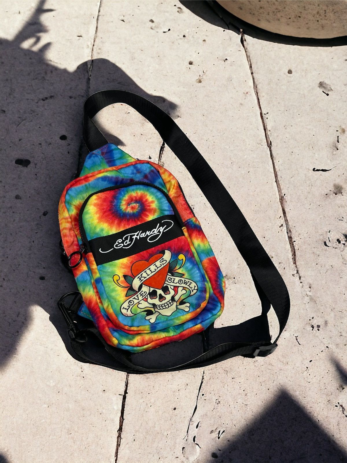 Christian Audigier × Ed Hardy Ed Hardy Sling Bag Vintage Drip Japanese Size ONE SIZE - 2 Thumbnail