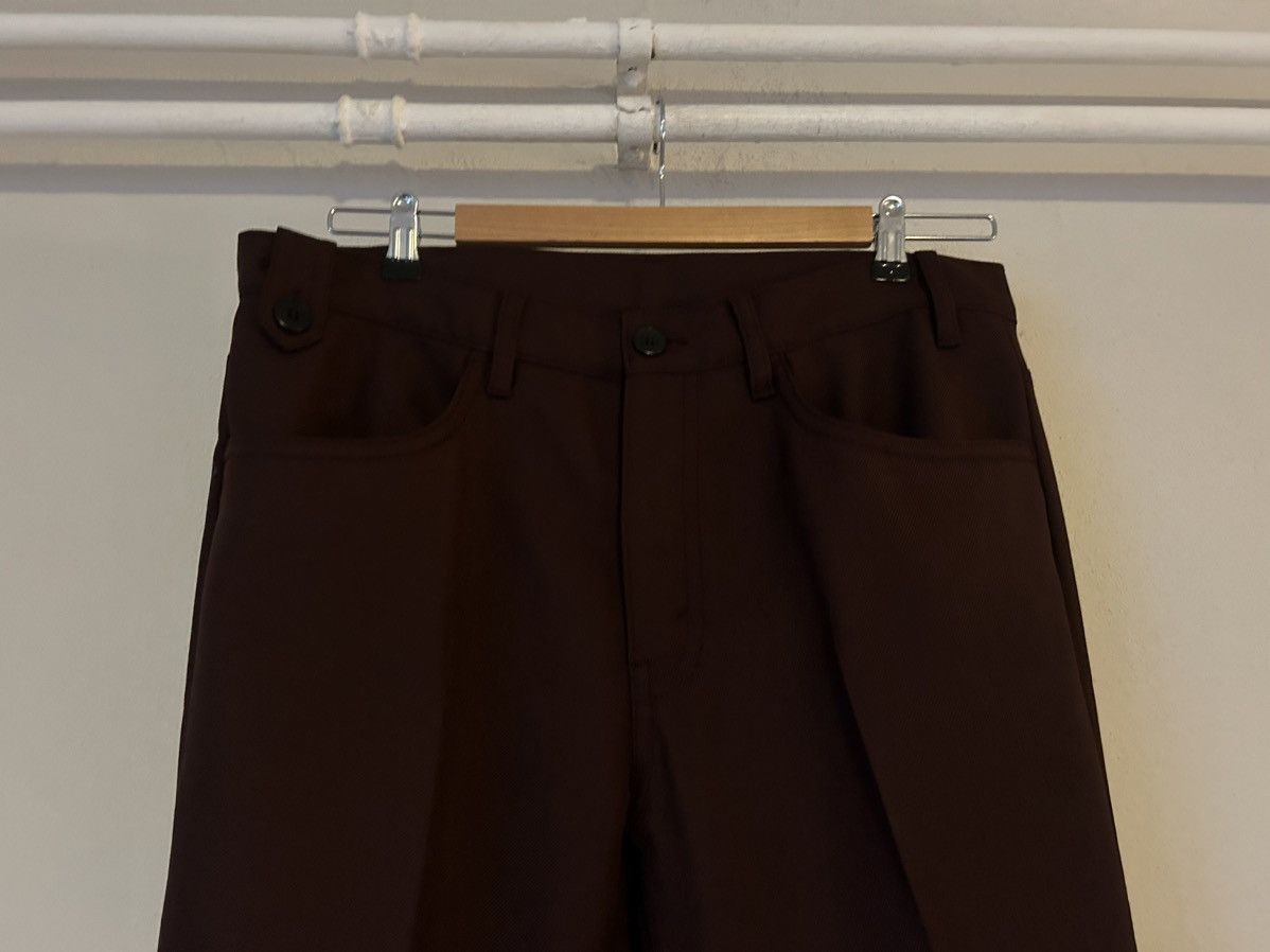 Prada Prada Logo Slim-Fit Trousers in Burgundy Size US 34 / EU 50 - 2 Thumbnail