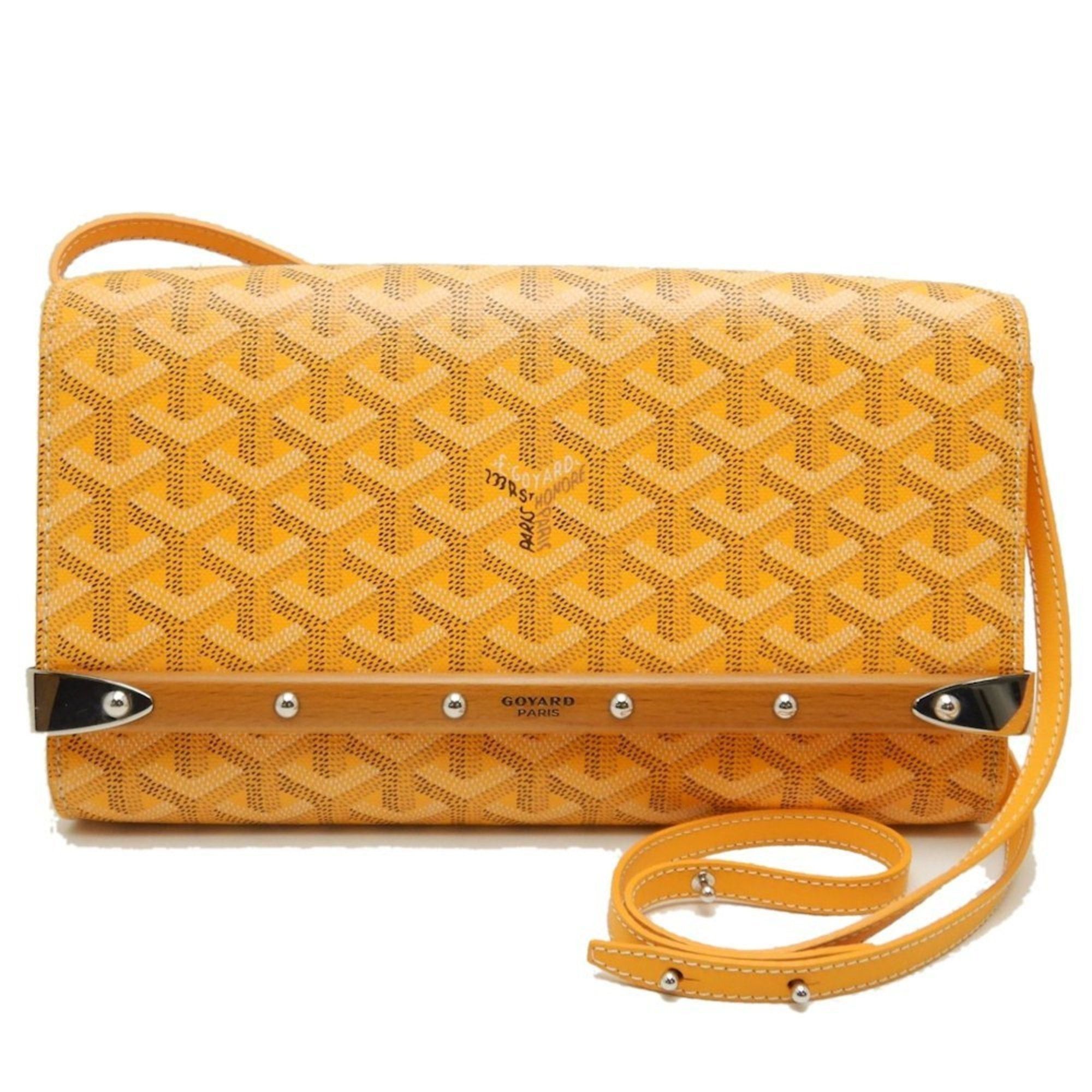 image of Goyard Monte Carlo Pm Montecpmlty08Cl08P Second Bag Clutch 2Way Herringbone Coated Canvas Yellow 25