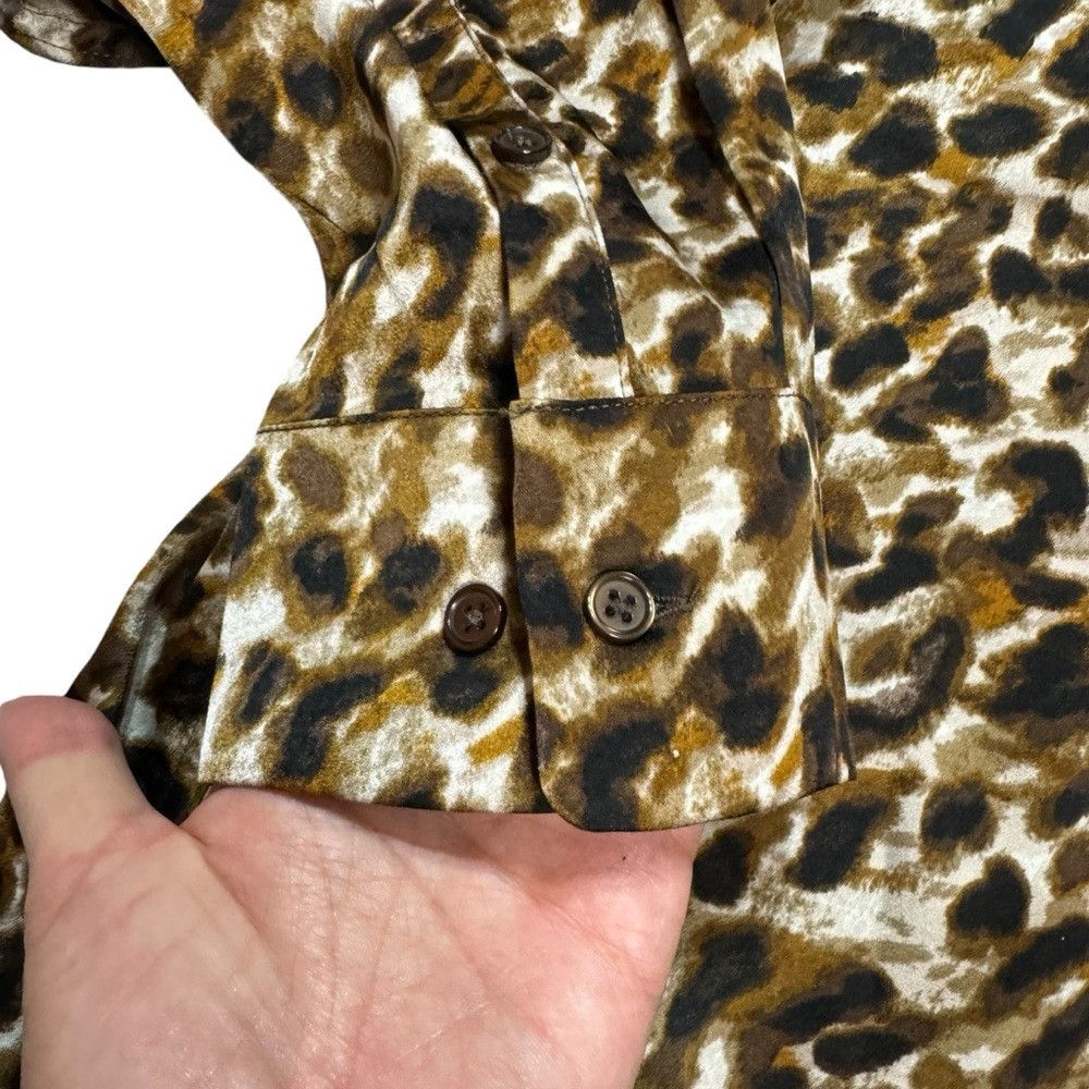 Rebecca Minkoff New Rebecca Minkoff Animal Print Satin Long Sleeve Blouse S Size XXL / US 16-18 / IT 52-54 - 5 Thumbnail