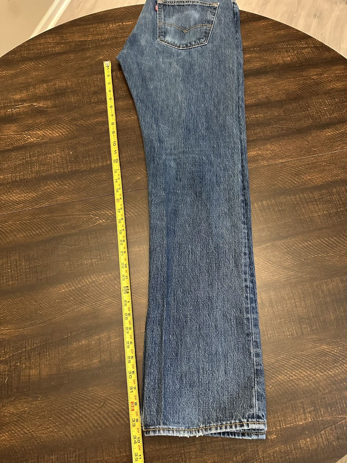 Levi's Levis 501 Jeans Mens 34x33.5 Straight Leg Button Fly Denim Size US 34 / EU 50 - 4 Thumbnail