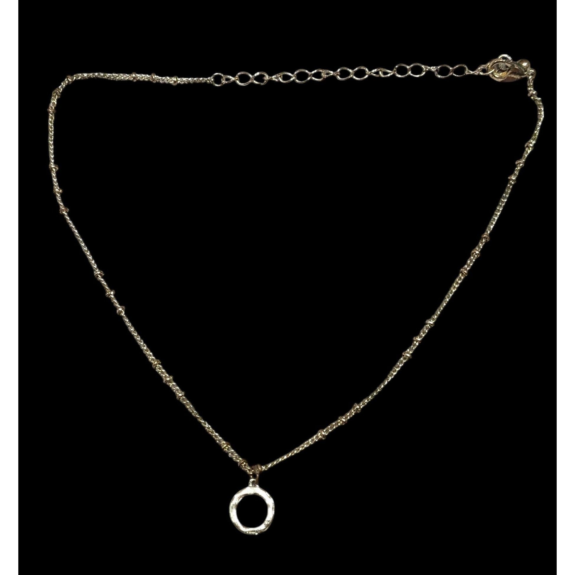 Other Minimalist Gold Tone Textured Open Circle Pendant Necklace Size ONE SIZE - 1 Thumbnail