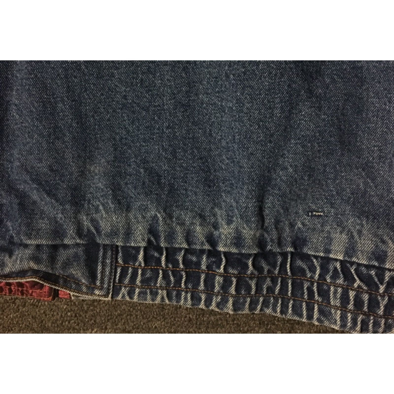 Vintage VINTAGE Current Seen Denim Jean Jacket L Women Long Blue 80s 90s Grunge Biker Western USA Size 36" / US 14 / IT 50 - 6 Thumbnail