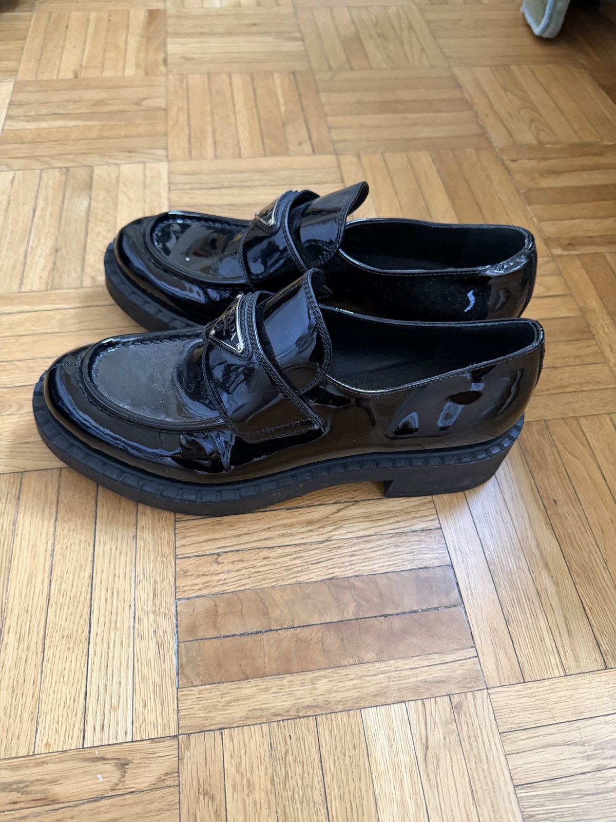 Prada Prada Logo patent leather loafers Size US 9 / IT 39 - 4 Thumbnail