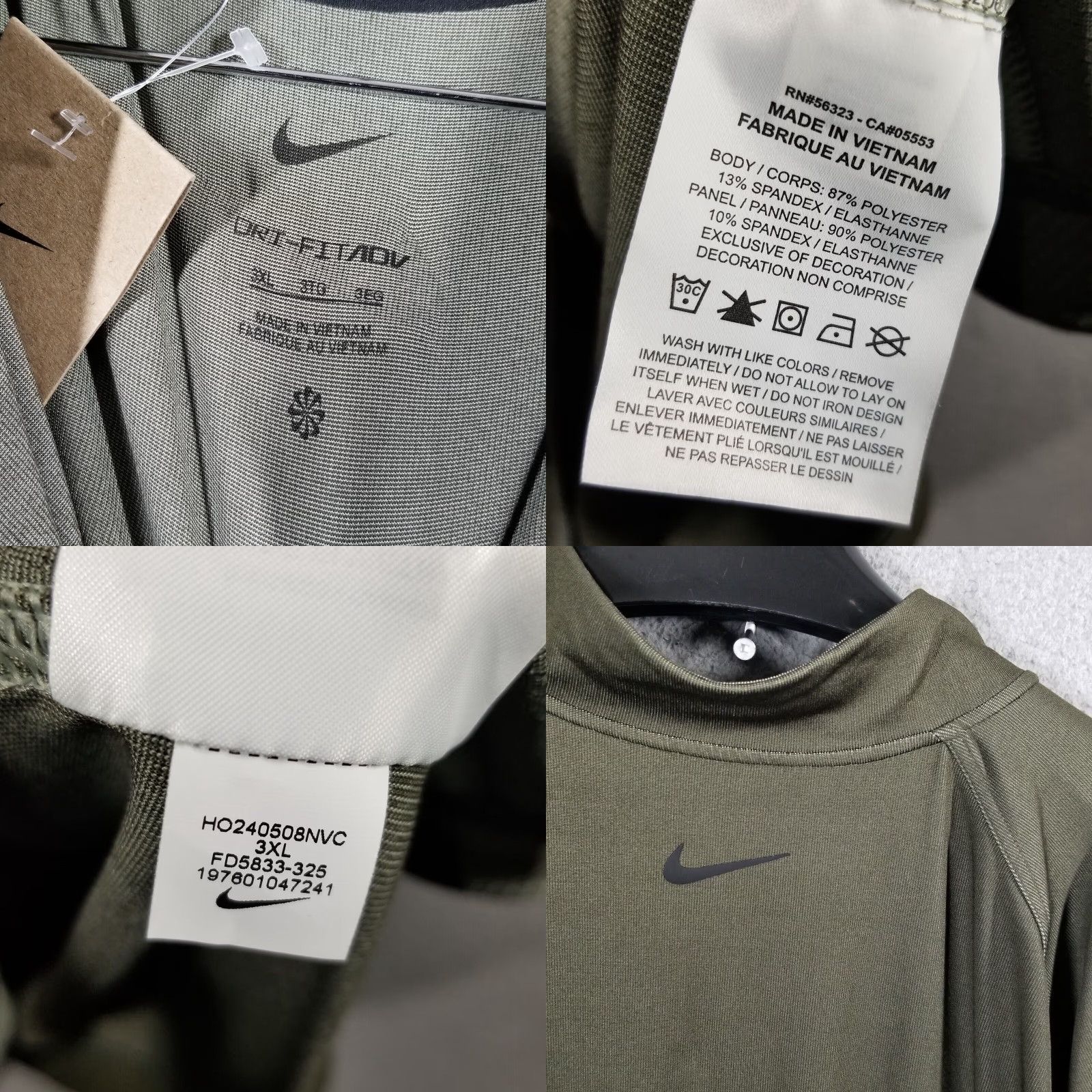 Nike Nike Dri-Fit ADV 1/4 Zip Golf Top Pullover Mens 3XL FD5833-326 NWT Nike Dri-FIT Golf Top 3XL Mens Zip 1/4 Advanced Fit Pullover Size US XXL / EU 58 / 5 - 8 Thumbnail