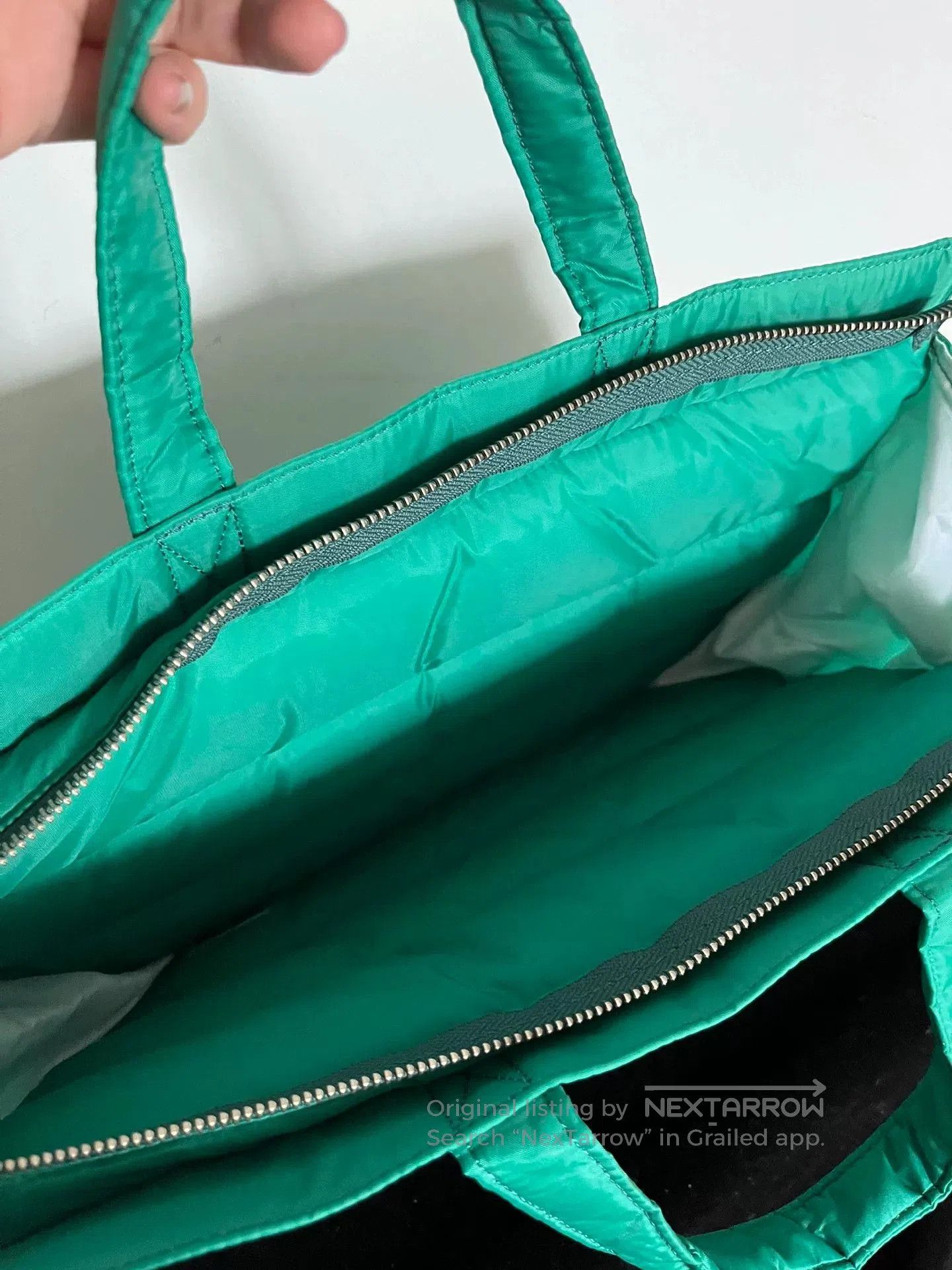 Masaki Matsushima Masaki Matsushima Green Padded Soft Tote. Size ONE SIZE - 7 Thumbnail