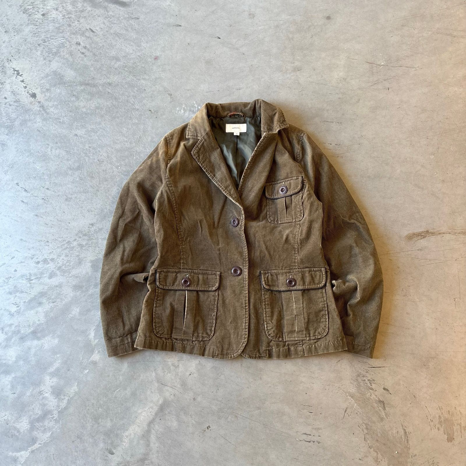 Vintage y2k vintage green earthtone corduroy jacket Size US M / EU 48-50 / 2 - 1 Thumbnail