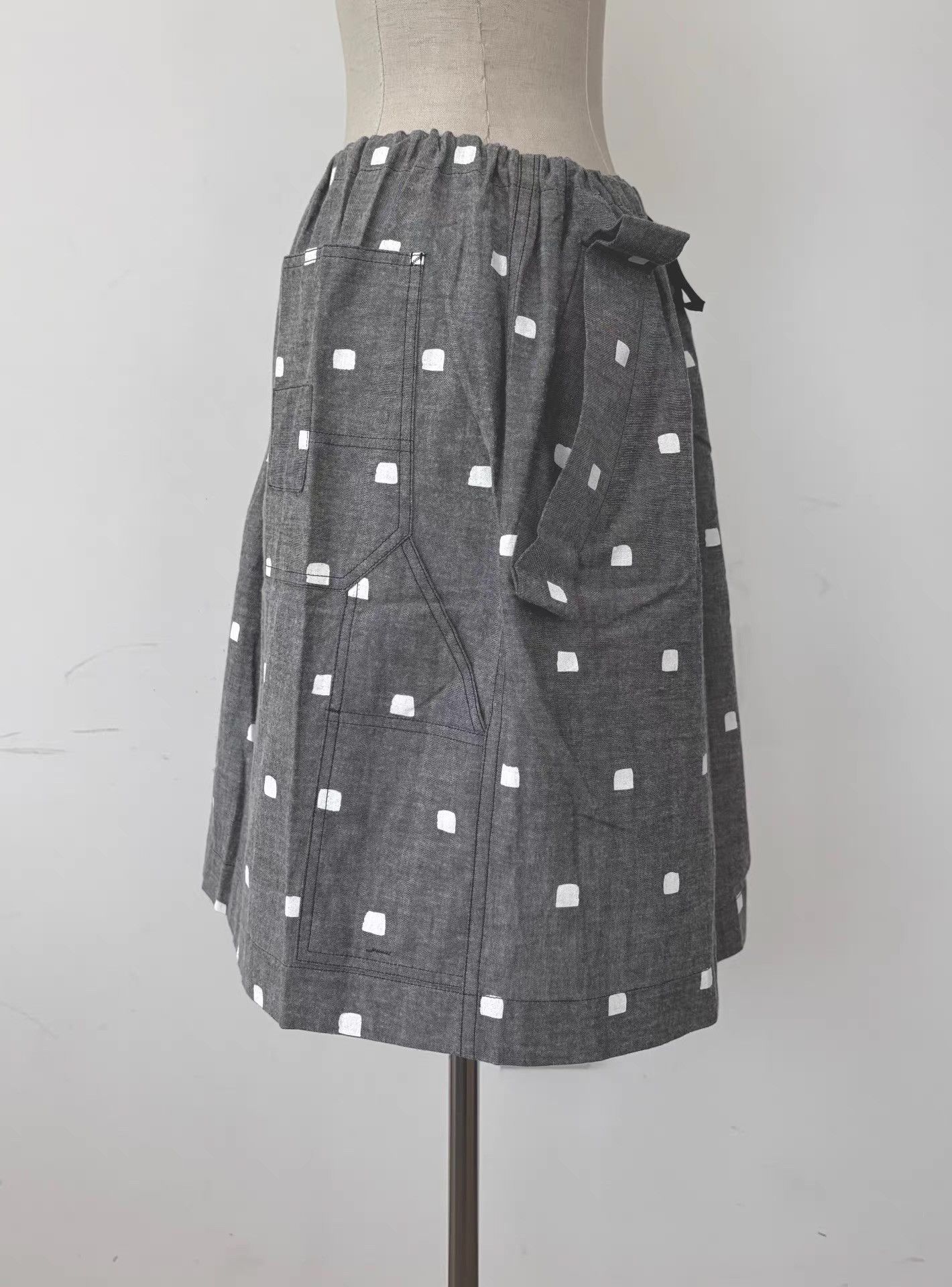 Bernhard Willhelm Bernhard Willhelm 15AW Unisex Grey Polka Dot Skirt Ｑ21 Size 28" / US 6 / IT 42 - 7 Thumbnail