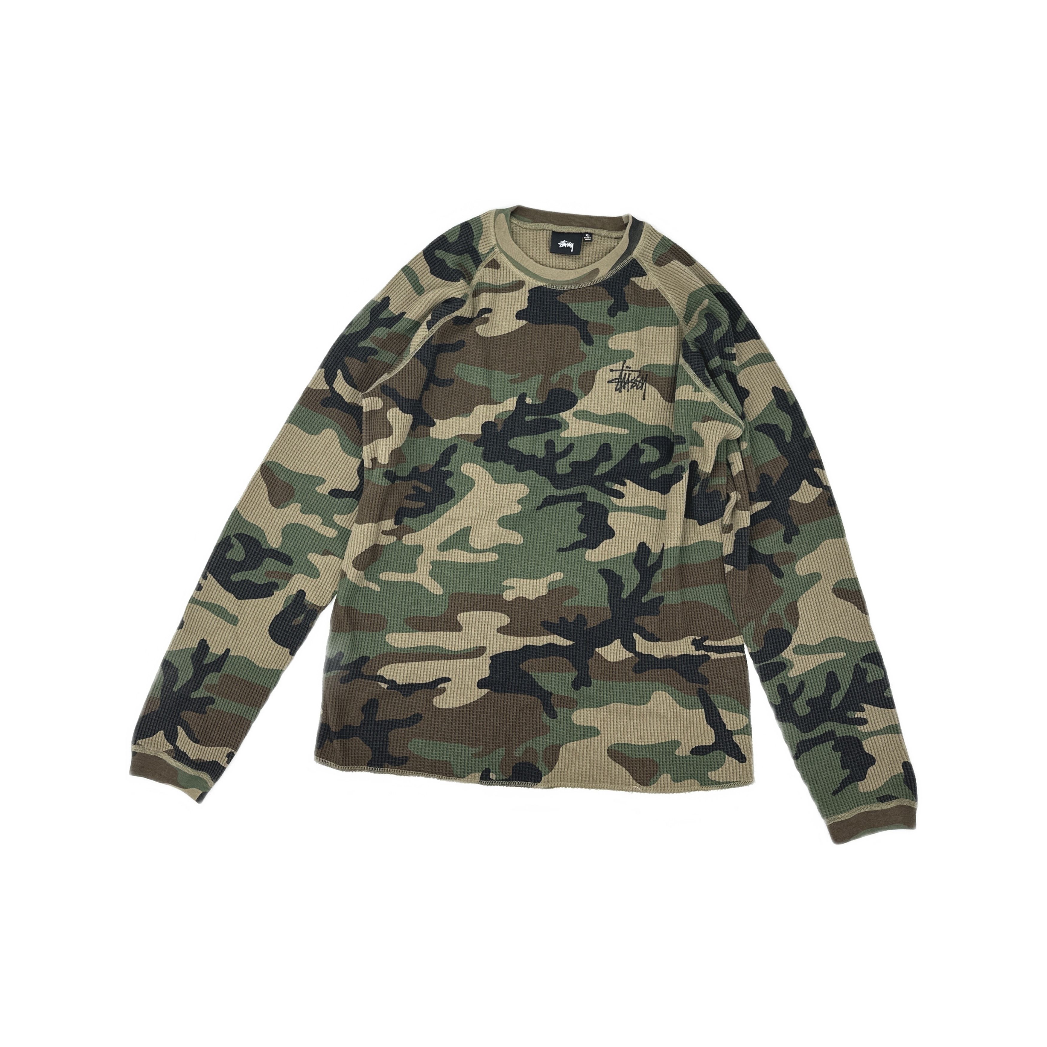 Stussy Stussy Camo Waffle Long Sleeve T-Shirt Size XL Size US XL / EU 56 / 4 - 1 Thumbnail
