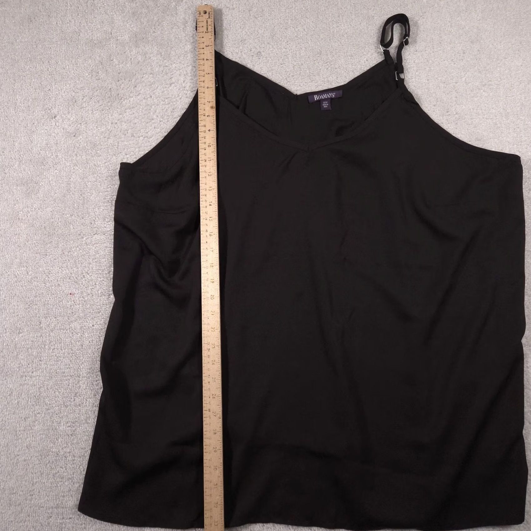 Vintage Roamans Tank Top Womens 32W Black Adjustable Strap Camisole Plus Size Tank Womens 32W Black Camisole Plus Size Size XXS / US 00 / IT 34 - 6 Thumbnail