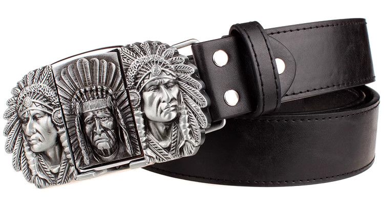 Designer New Design Vintage Belt Riveted Belts Menswear Accessories Size ONE SIZE - 6 Thumbnail
