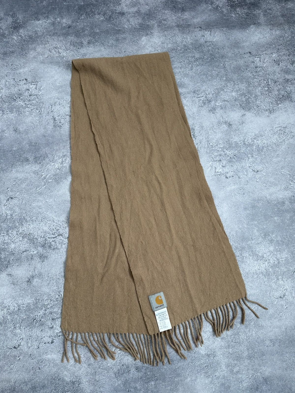 Carhartt Y2K Vintage Carhartt Wool Scarf Muffler Beige Neck Wear OS Size ONE SIZE - 5 Thumbnail