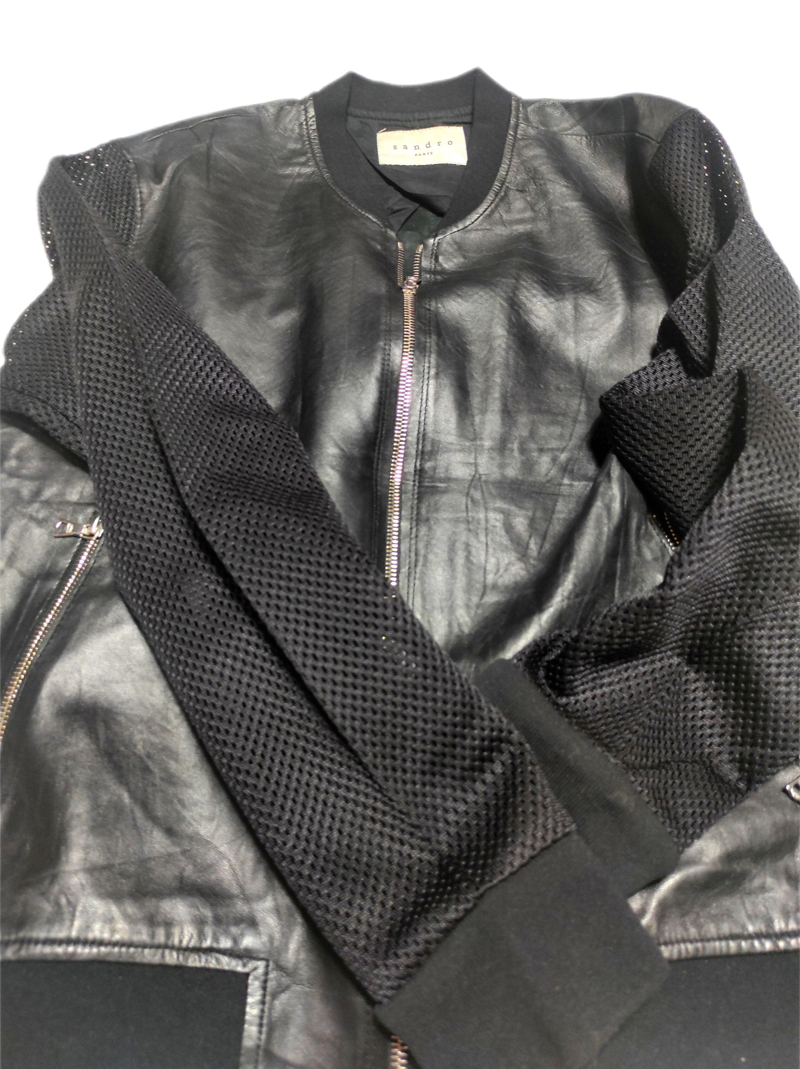 Sandro Unique Sandro leather jacket calf skin Made in France Size XS / US 0-2 / IT 36-38 - 3 Thumbnail