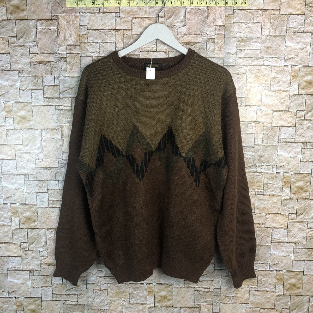 Homespun Knitwear × Japanese Brand Eldorada Brown vintage Knitwear #A206 Size US L / EU 52-54 / 3 - 1 Thumbnail