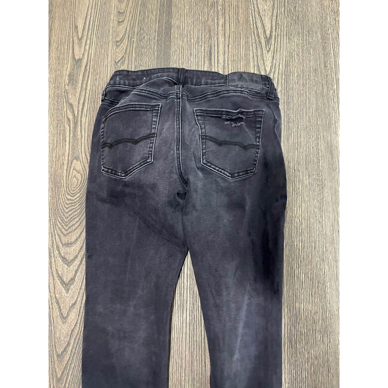 American Eagle Outfitters American Eagle Mens Straight Jeans Distressed Black Sz 29x30 Size US 29 - 11 Thumbnail