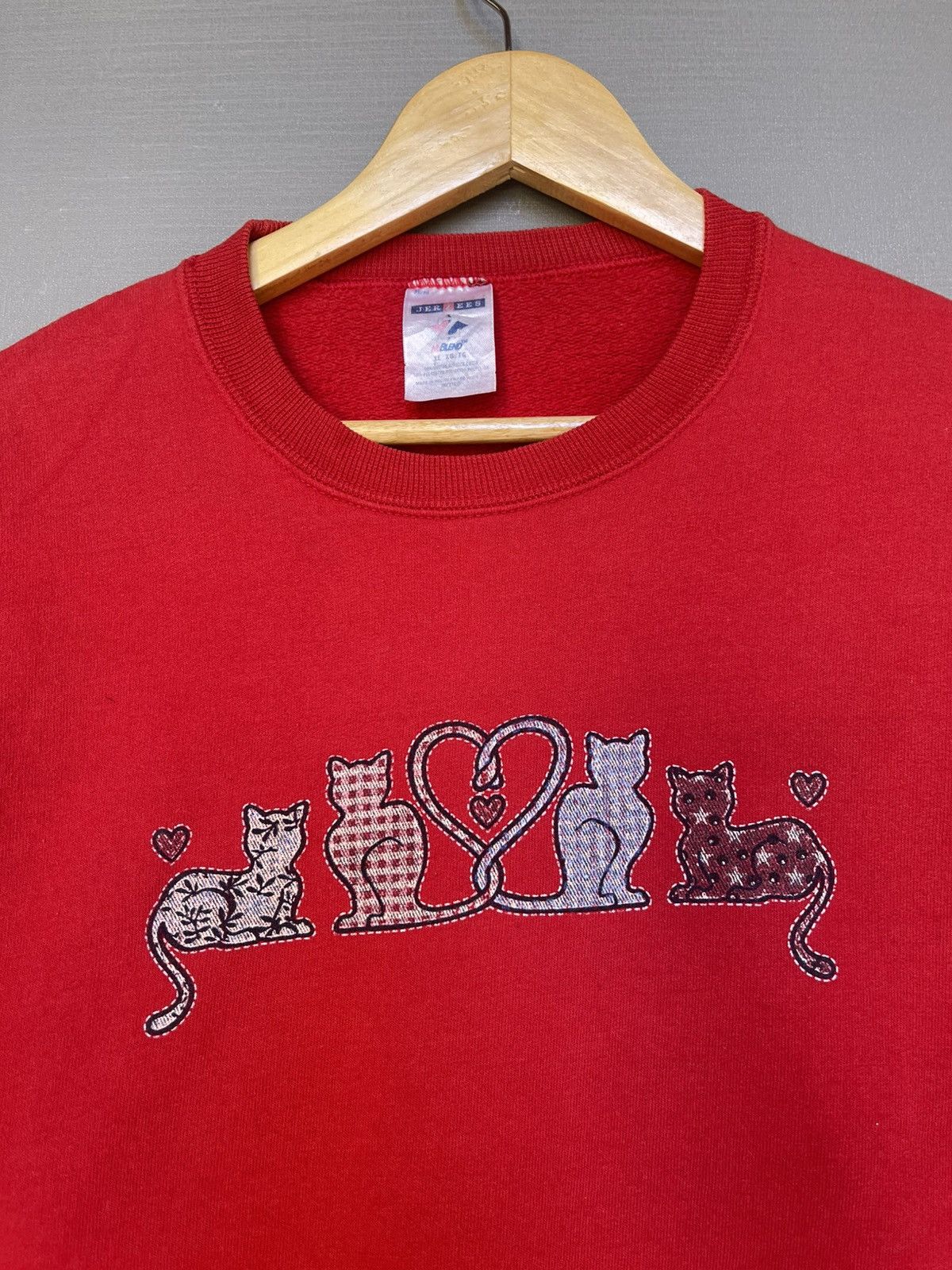 Vintage Vintage Love Cats Sweatshirt Size US XL / EU 56 / 4 - 4 Thumbnail