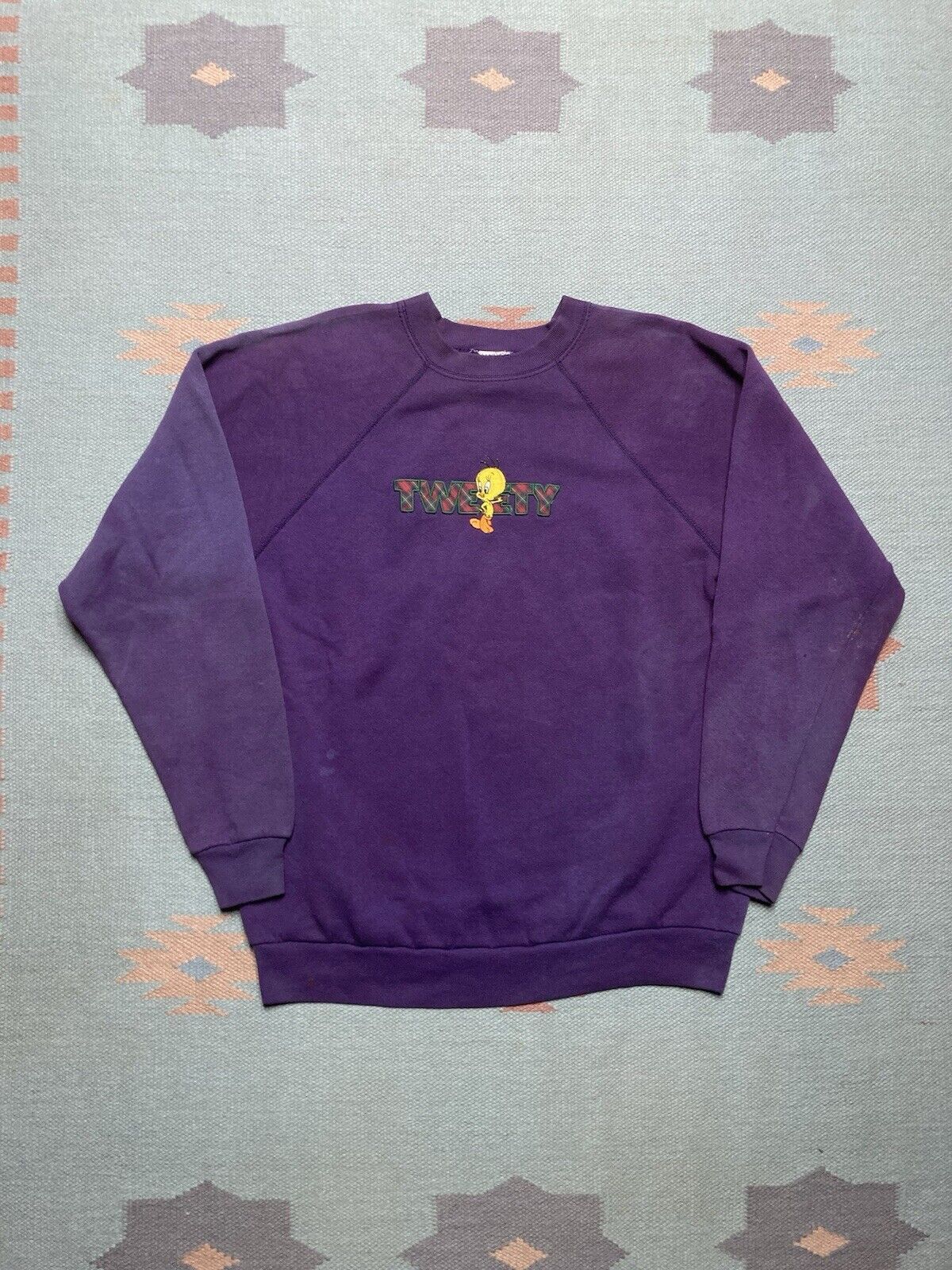 Vintage VTG 90s sweatshirt tweety bird looney tunes Disney purple M Size M / US 6-8 / IT 42-44 - 1 Thumbnail