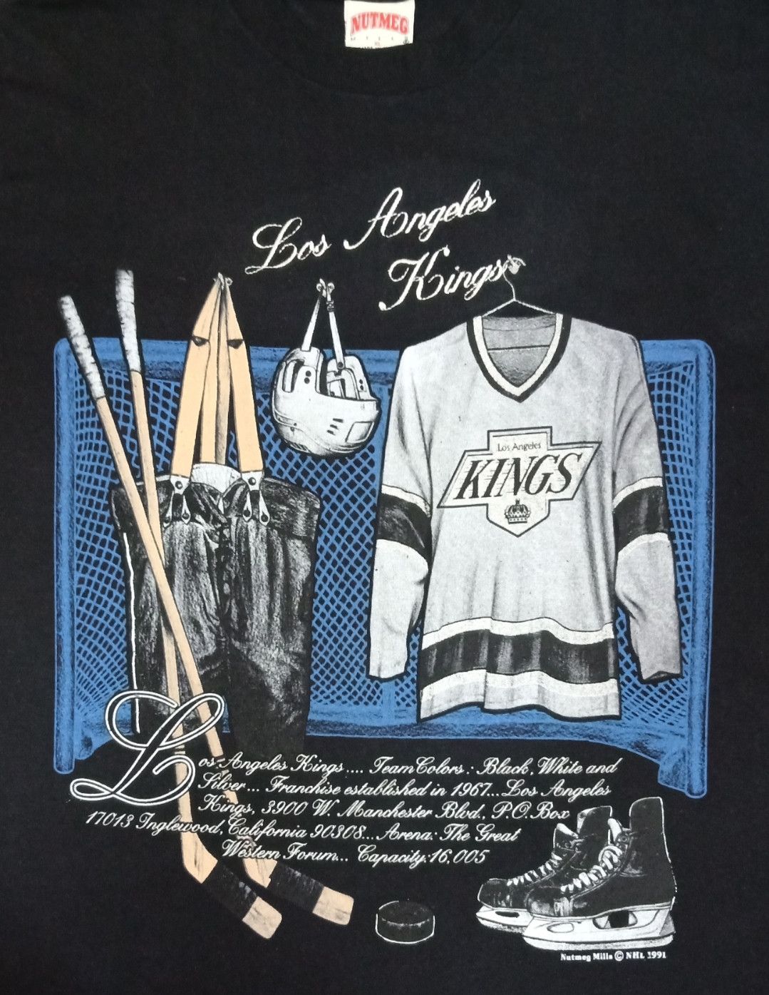 NHL × Nutmeg × Vintage Vintage 90s NHL Los Angeles Kings T-shirt Size US L / EU 52-54 / 3 - 5 Thumbnail