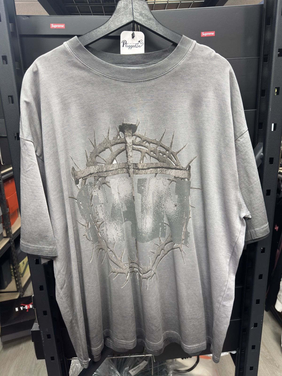 Saint Vanity Grey Washes Graphic Tee