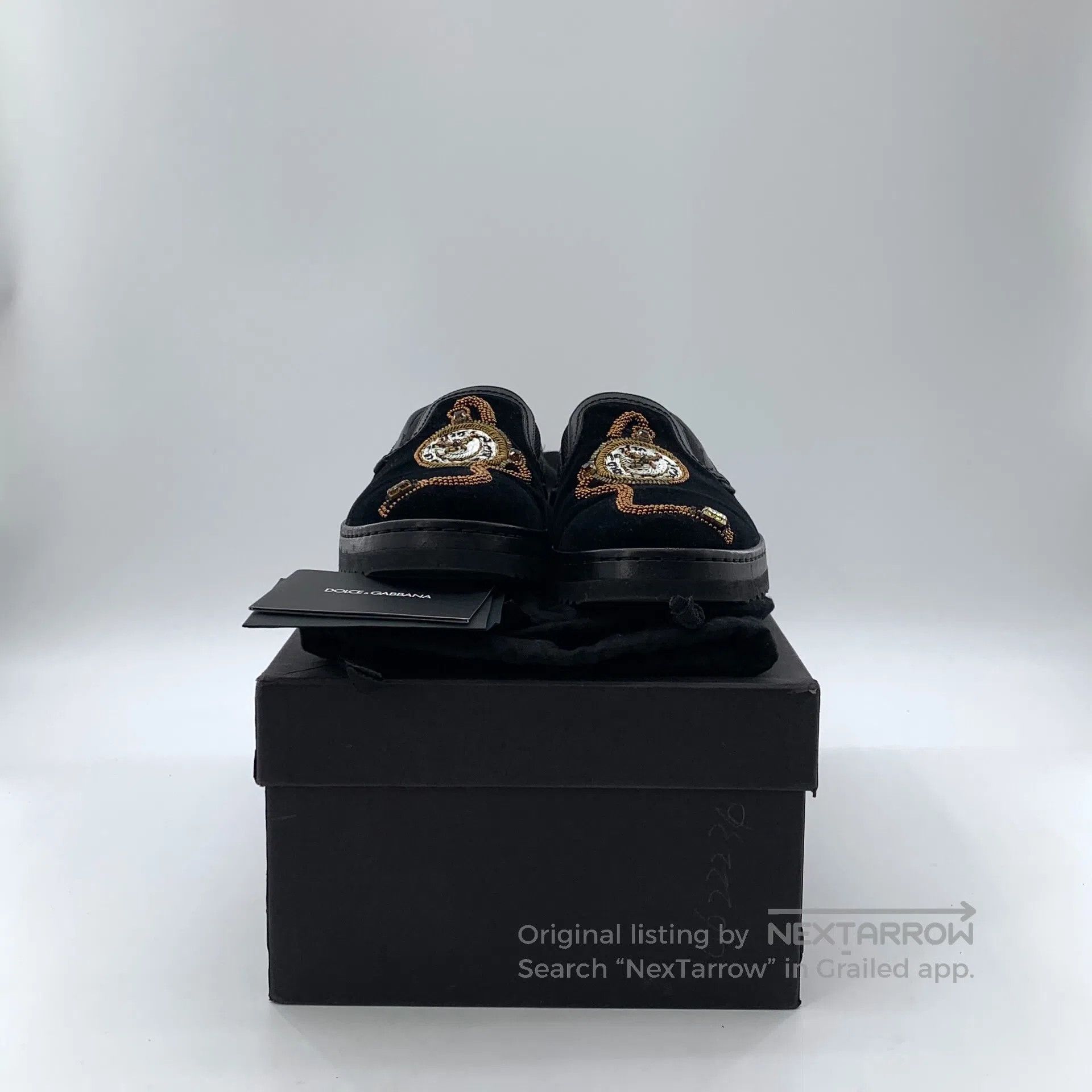 Dolce & Gabbana Dolce Gabbana Black logo stud bead sequin design casual fl Size US 6 / EU 39 - 9 Thumbnail