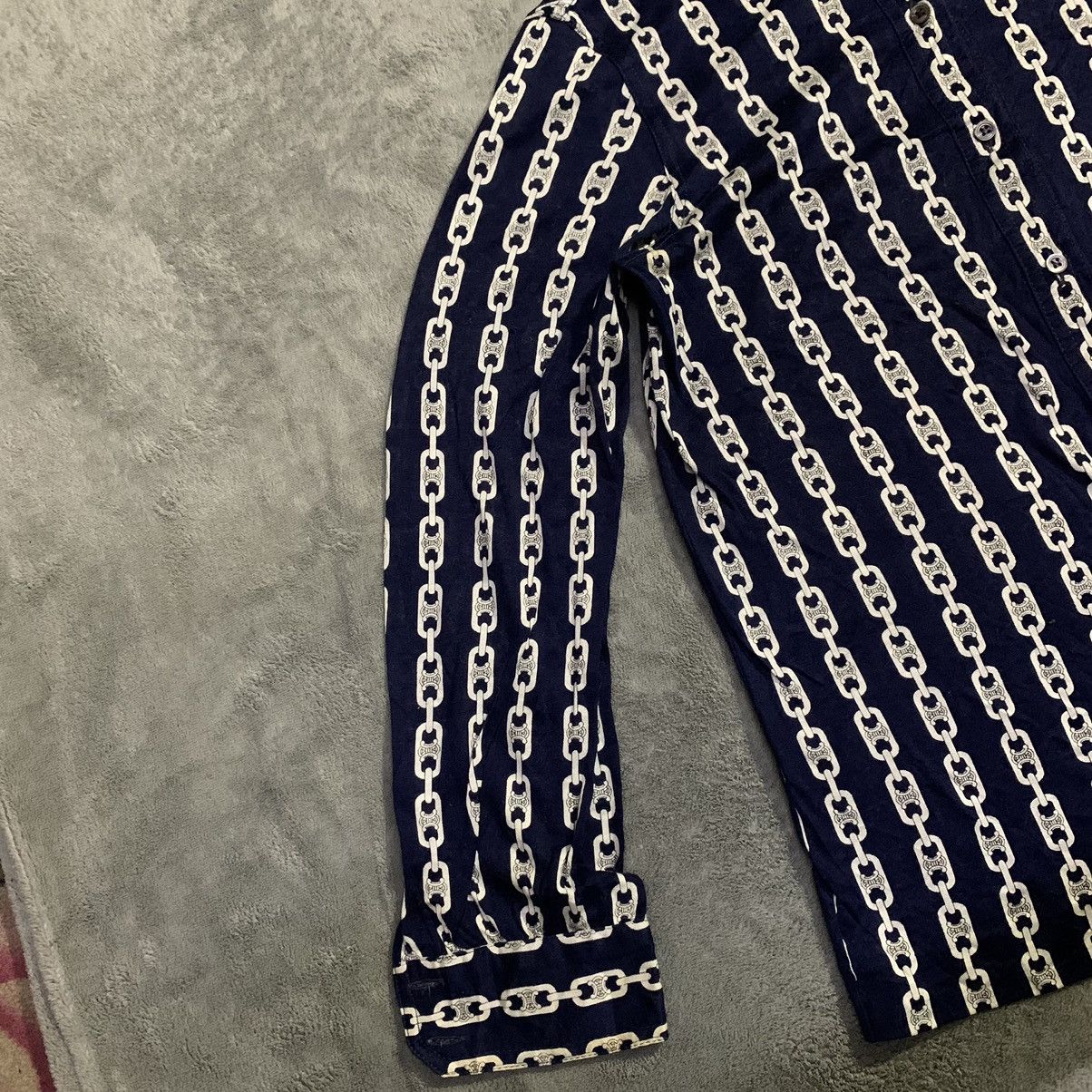 Celine Vtg 90's Celine chain logo longsleeve Size S / US 4 / IT 40 - 5 Thumbnail