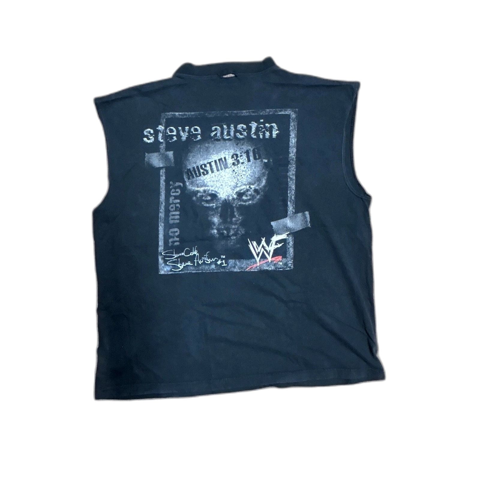 Vintage Vintage WWE WWF Stone Cold Steeve Austin XRay Sleeveless Shi Size US XL / EU 56 / 4 - 5 Thumbnail