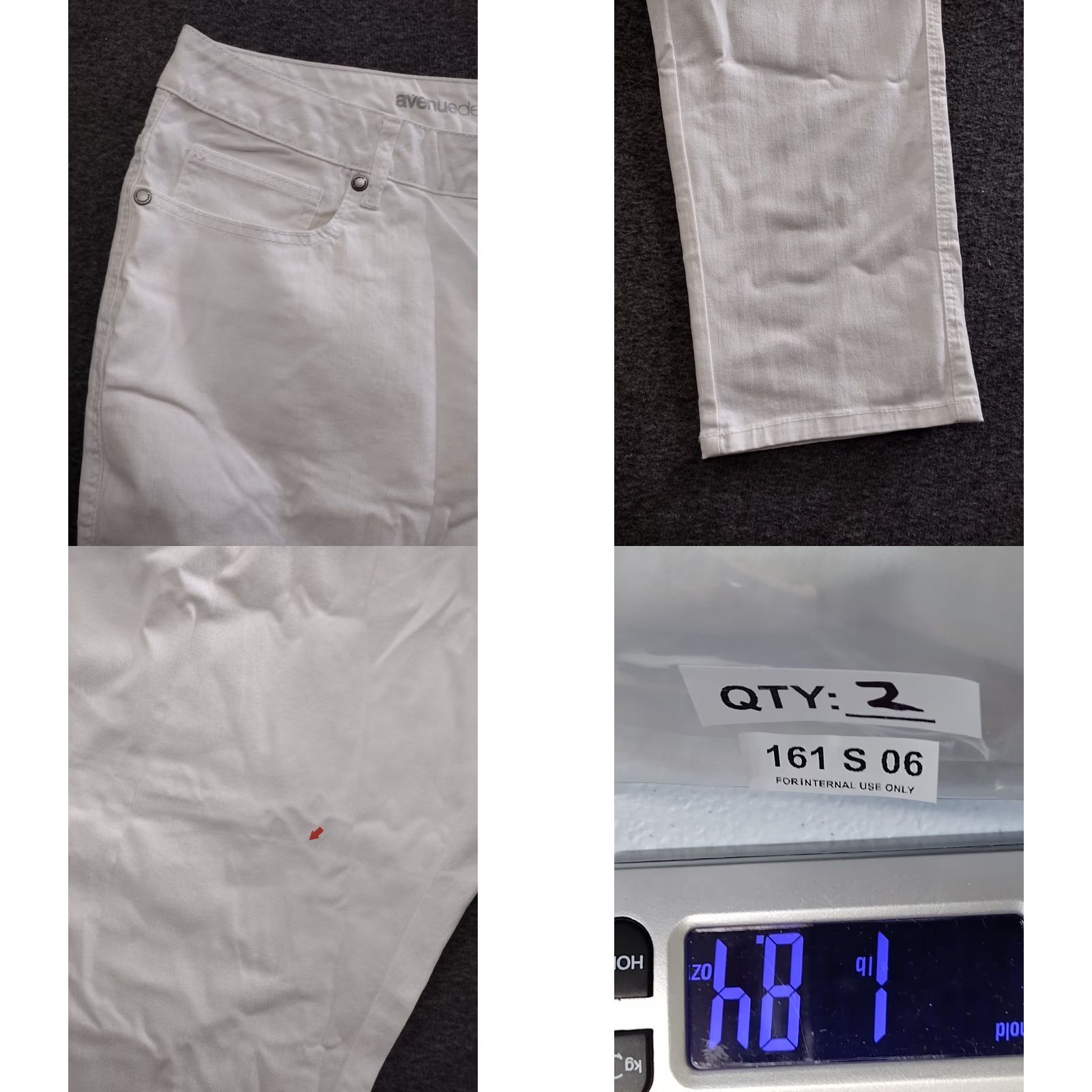 Avenue Avenue Jeans Women's White Tapered Skinny 26 Denim 5-Pocket Stretch High Rise Jeans Size 26" / US 2 / IT 38 - 8 Thumbnail