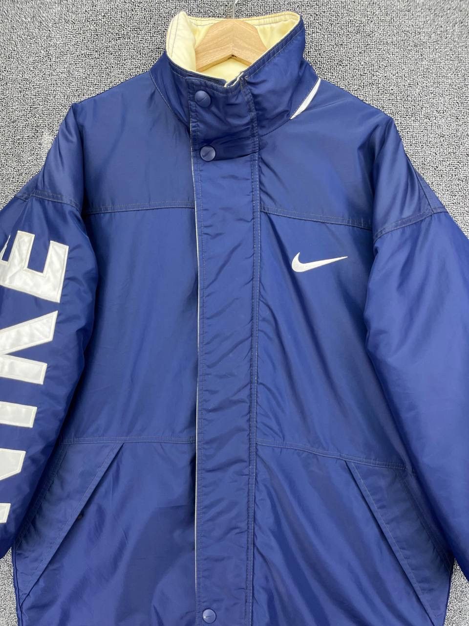 Nike × Vintage Vintage 90s Nike Spellout Jacket Size US L / EU 52-54 / 3 - 5 Thumbnail