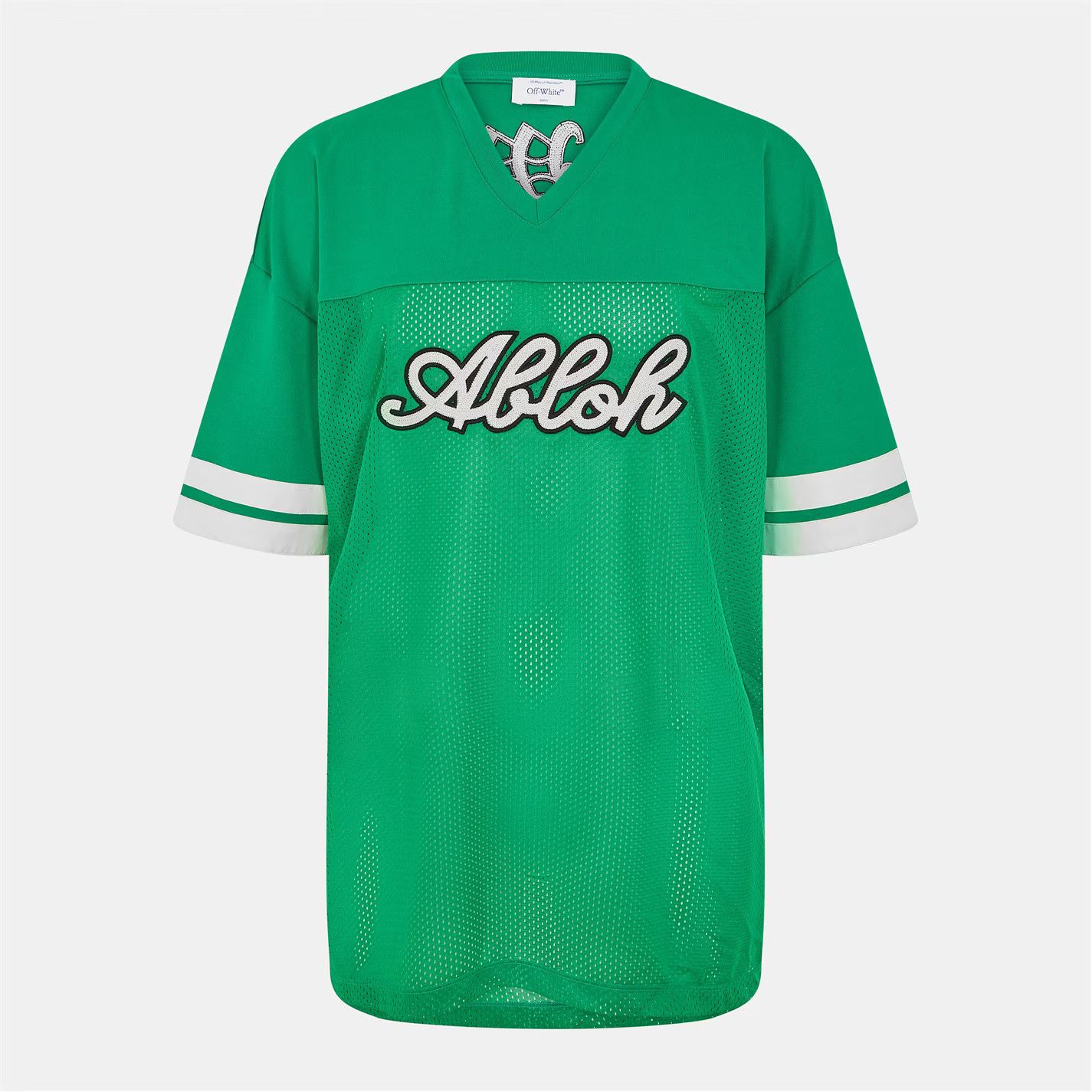 Off-White o1g2r1mq0226 Regular Fit T-Shirt In Green/White Size US S / EU 44-46 / 1 - 1 Thumbnail