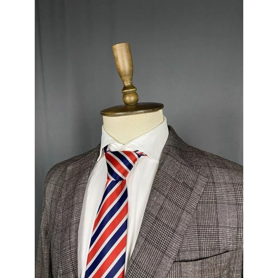 Hackett MINT! Hackett Men's Brown Wool Silk Linen Blazer Sportcoat J Size 52R - 6 Thumbnail