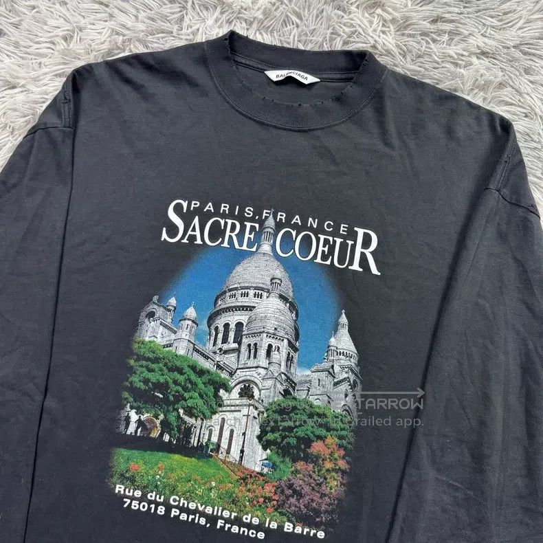 Balenciaga Balenciaga Castle Print Long Sleeve Hoodie Sweatshirt Size US M / EU 48-50 / 2 - 5 Thumbnail