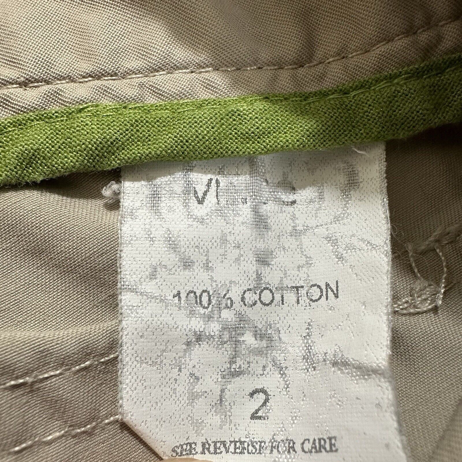 Vince Vince 2 Capri Chino Beige Pants Flat Front Zip Ankles Size 26" / US 2 / IT 38 - 8 Thumbnail