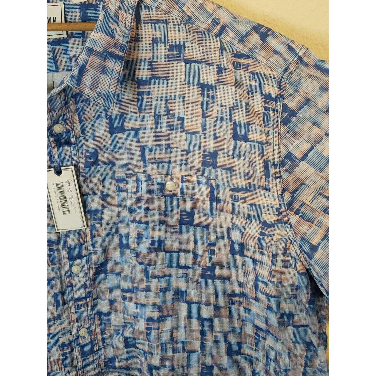 Other new rowm Shirt Mens 4XT Blue Plaid Short Sleeve Button Down Size US XXL / EU 58 / 5 - 2 Thumbnail