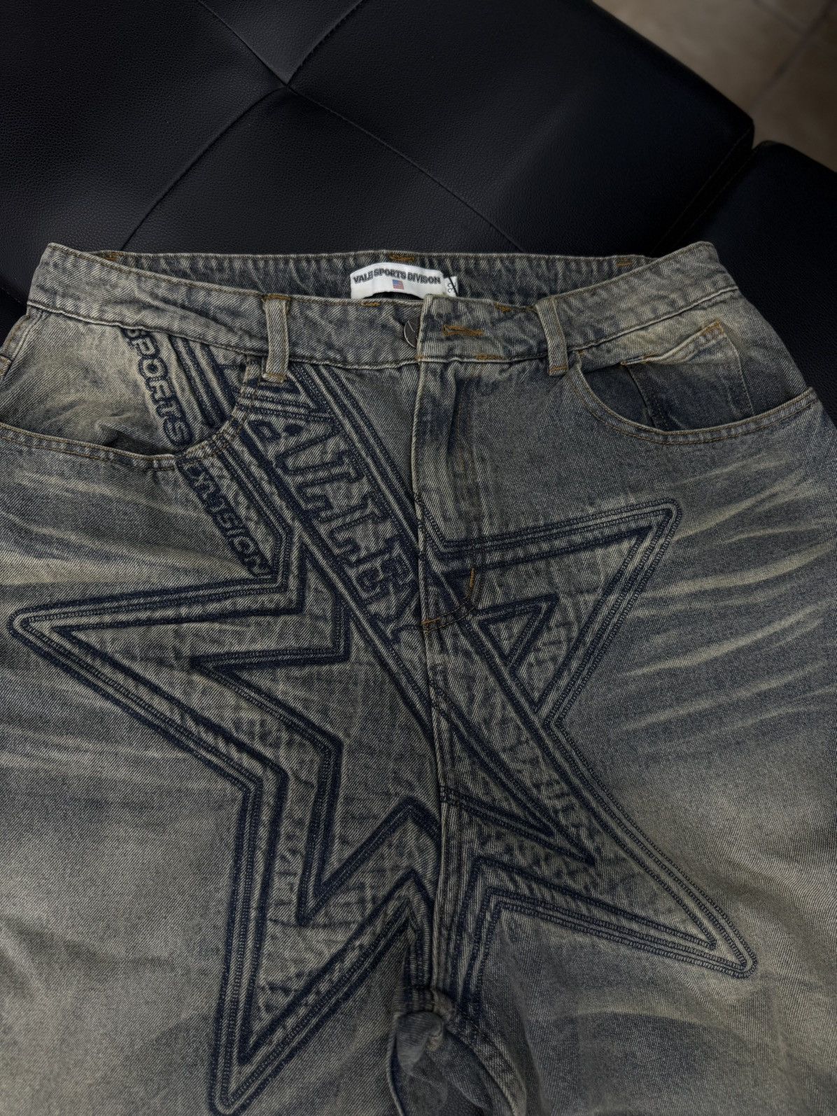 Vale Vale Valley Blue Denim Star Shorts Size 32 (NEW) Size US 32 / EU 48 - 5 Thumbnail